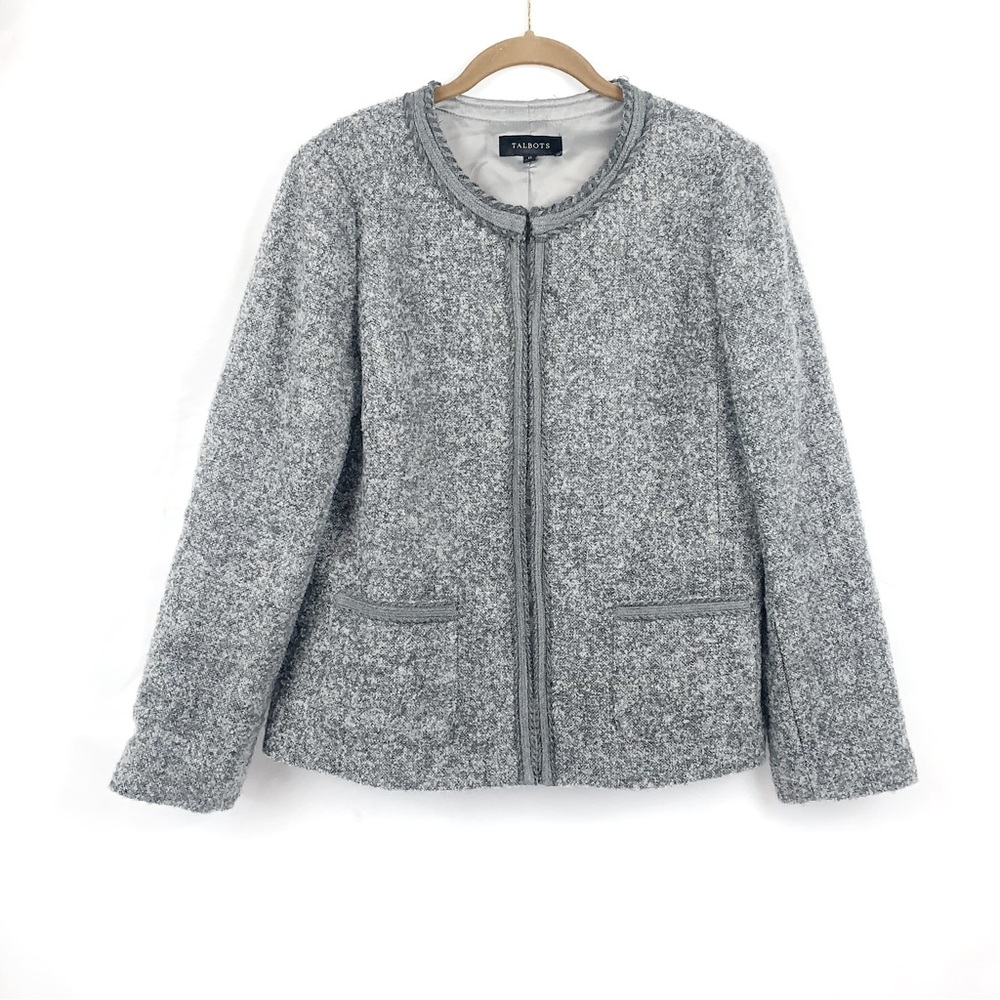 Talbots Gray Textured Blazer